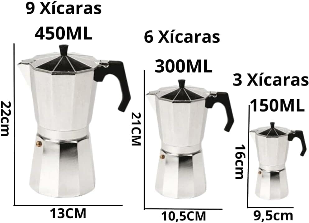 Jarra de alumínio para café expresso Jarra para 3, 6 e 9 xíc... - Image 4