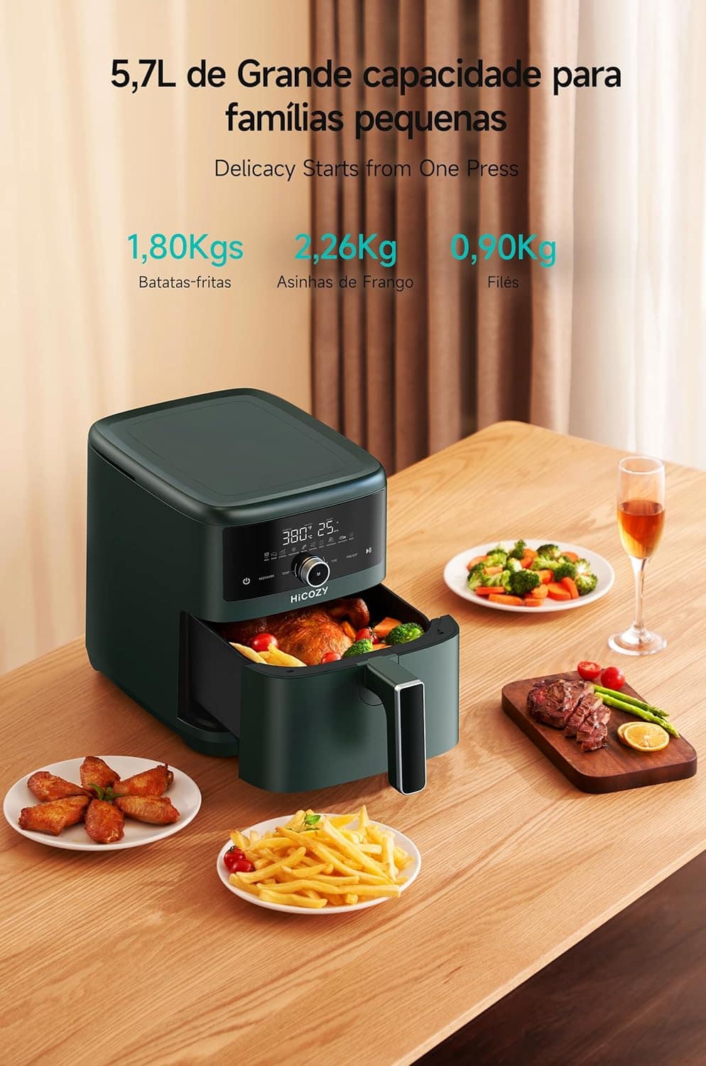 Fritadeira Sem Óleo Air Fryer 5.7L,1500W, 127V,Sem Cheiro, P... | É bom mesmo? Descubra antes de comprar - Image 4