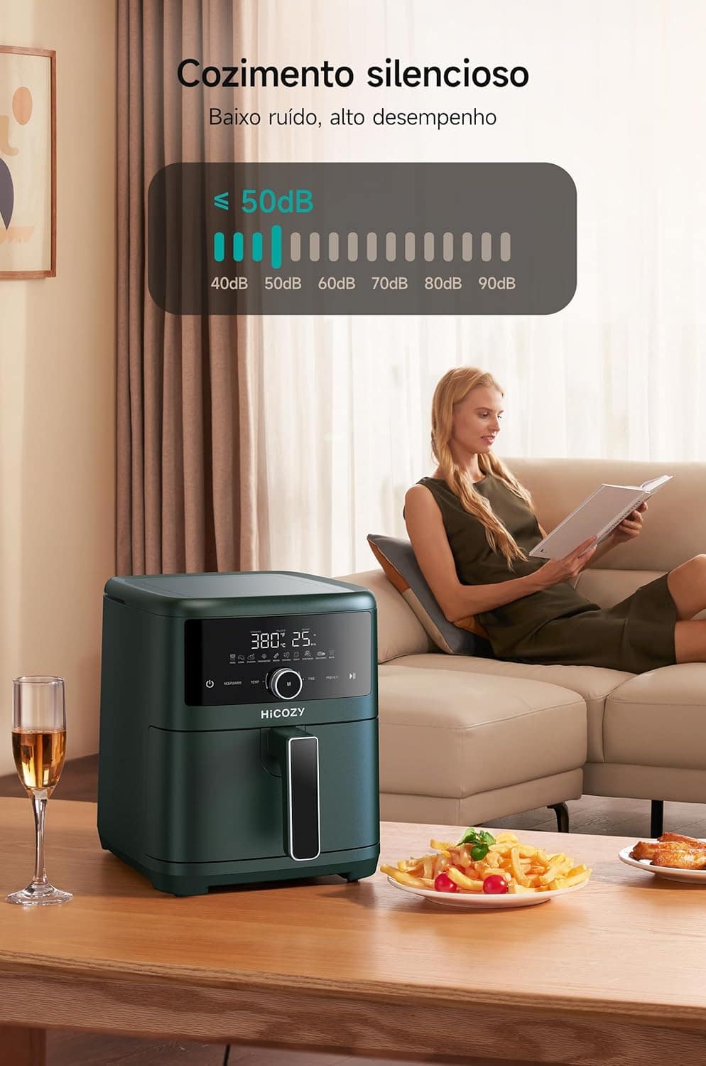 Air Fryer 5.7L,Fritadeira Elétrica sem oleo Airfryer,Tecnolo... | É bom mesmo? Descubra antes de comprar - Image 8