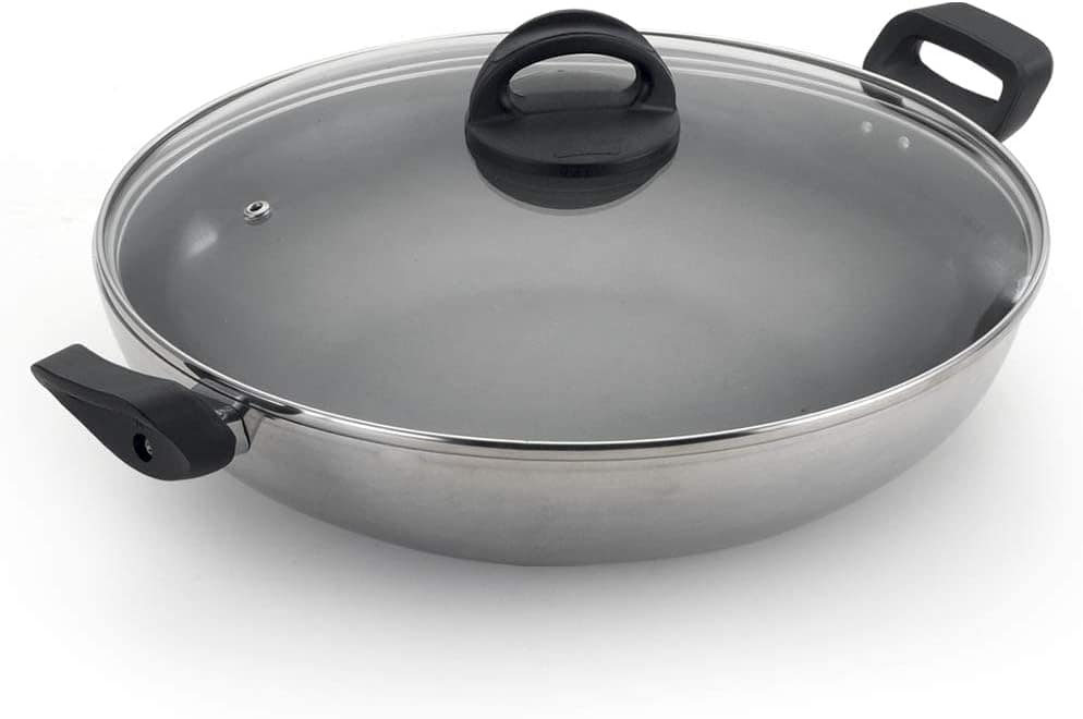 Panela Antiaderente Wok n 32 Com Tampa de Vidro - Image 2