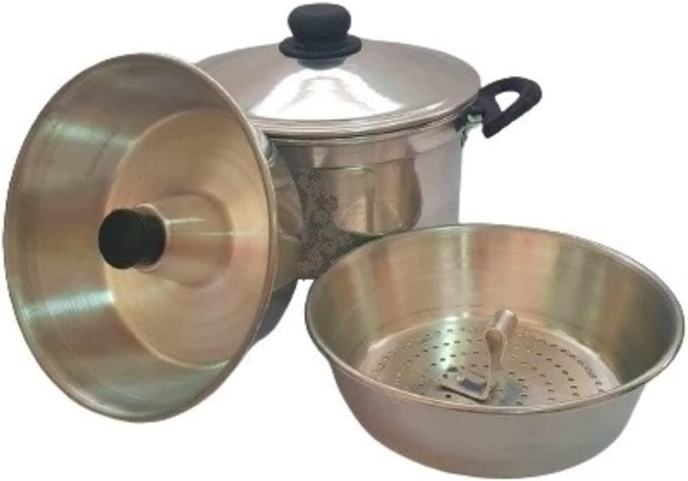 Panela Banho Maria 3 Em 1 Vapor Forma Pudim Cuscuz