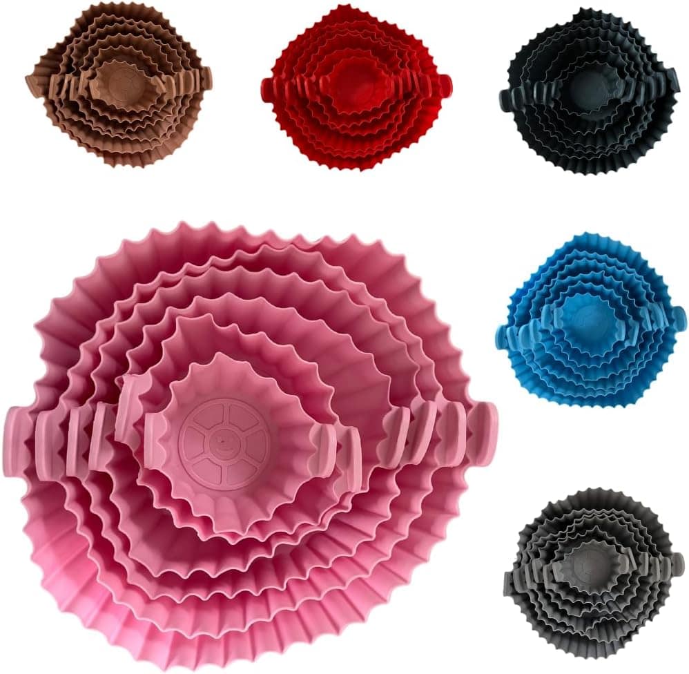 Kit 6 Formas de Silicone Reutilisáveis Redonda para Air Frye... | É bom mesmo? Descubra antes de comprar - Image 2