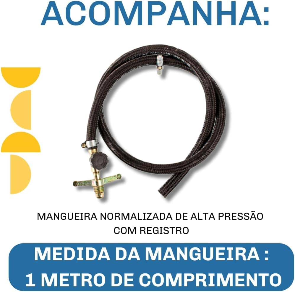 ROA, Fogão Industrial 2 Bocas Jr Alta Pressão C/Mang E Regis... - Image 8