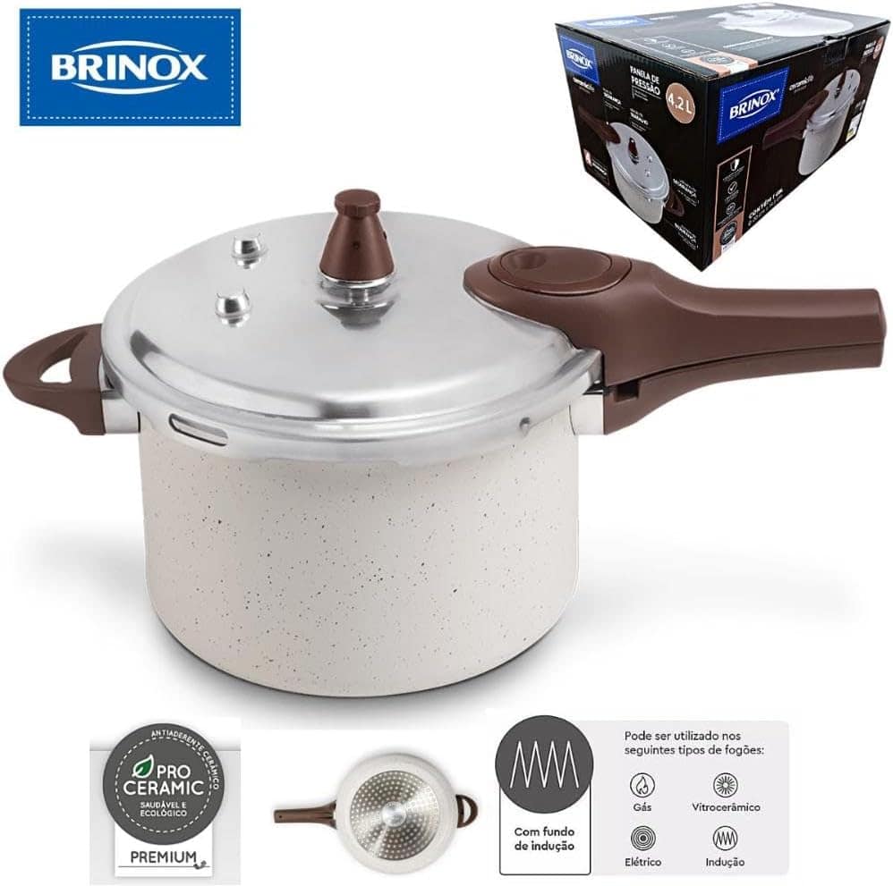 Panela de Pressão 4,2L Ceramic Life com Fundo de Indução Pre... - Image 2